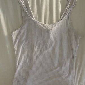ALO Yoga ribbed white tank top size small in white